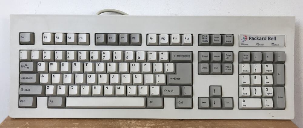 NEW Clicky Original Box Vtg Packard Bell Mechanical PC Keyboard Model 7939
